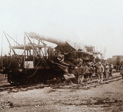 African Troops and Heavy Artillery, Champagne, Northern France by Unbekannt