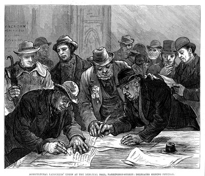 Agricultural Labourers Union Meeting in Farringdon Street, London by Unbekannt