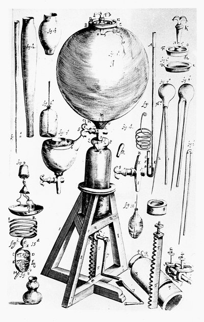 Air Pump Built for Robert Boyle by Robert Hooke by Unbekannt