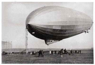 Airship LZ127 Graf Zeppelin Moored at Loewental, Germany by Unbekannt