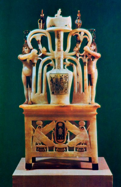 Alabaster perfume vase from the Tomb of Tutankhamun by Unbekannt