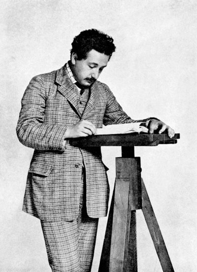 Albert Einstein, German-Swiss Mathematician and Theoretical Physicist by Unbekannt