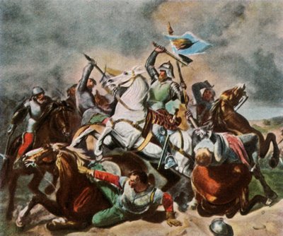 Albrecht Achilles in battle against the Nurembergers by Unbekannt