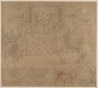 Album of Daoist and Buddhist Themes: Kings of Hells: Leaf 30, 1200s by Unbekannt