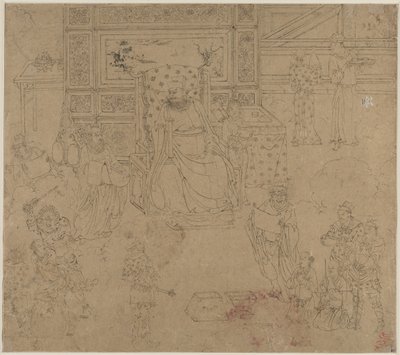 Album of Daoist and Buddhist Themes: Kings of Hell: Leaf 34, 1200s by Unbekannt