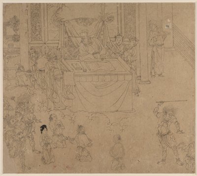 Album of Daoist and Buddhist Themes: Kings of Hells: Leaf 35, 1200s by Unbekannt