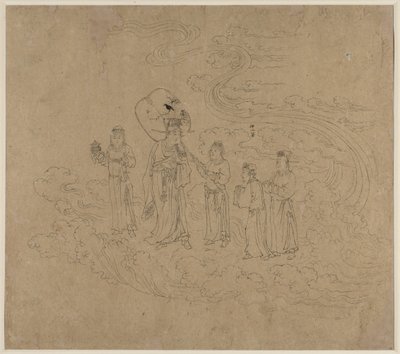 Album of Daoist and Buddhist Themes: Procession of Daoist Deities: Leaf 10 by Unbekannt