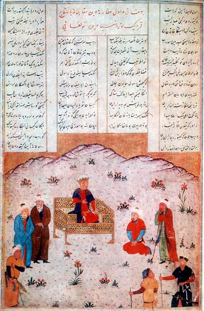 Alexander the Great holding court in China, 4th century BC by Unbekannt