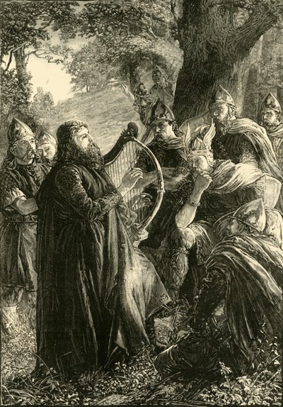 Alfred the Great, Disguised as a Harper, Playing Before Guthrum, 878, 1890 by Unbekannt