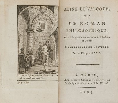 Aline et Valcour or, The Philosophical Novel by Marquis de Sade by Unbekannt