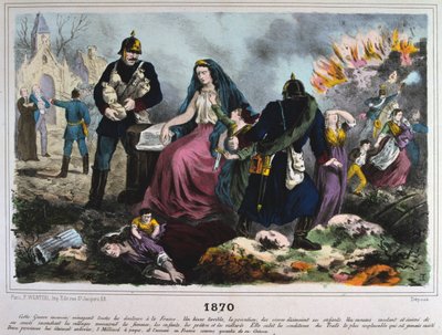 Allegory of France of 1870, Franco-Prussian War by Unbekannt