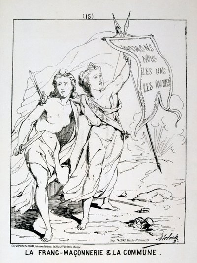 Allegory of La Franc-Maconnerie et la Commune, Paris Commune by Unbekannt