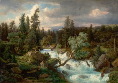 Alpine Stream by Unbekannt