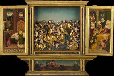 Altarpiece with Scenes from the Life of the Virgin, German by Unbekannt