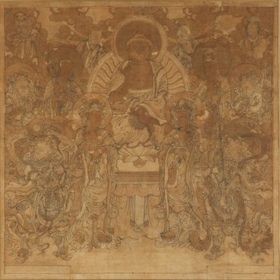 Amitabha Buddha’s assembly in the Western Paradise, late 18th-early 19th century by Unbekannt