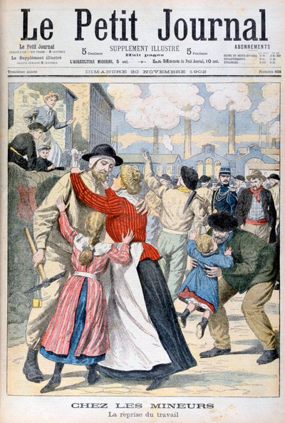 Among the Miners, the Resumption of Work, 1902 by Unbekannt