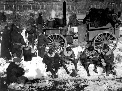 An American Infantry Camp in Siberia, Russia, December 1918 by Unbekannt