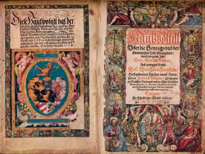 An Early Autograph Album: A Hauspostill from the Works of Martin Luther, c. 1550 by Unbekannt