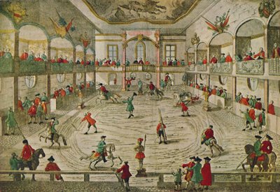 An Eighteenth-Century Riding School, Showing the Transition to the Circus Ring by Unbekannt