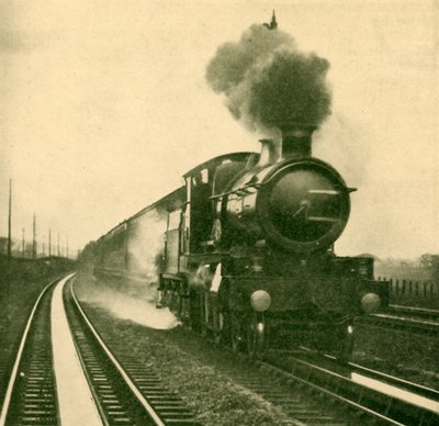 An Engine of the Star Class Picking Up Water at Speed, Goring, Great Western Railway, 1930 by Unbekannt