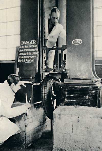An Impact Test in the Dunlop Test House, 1937 by Unbekannt