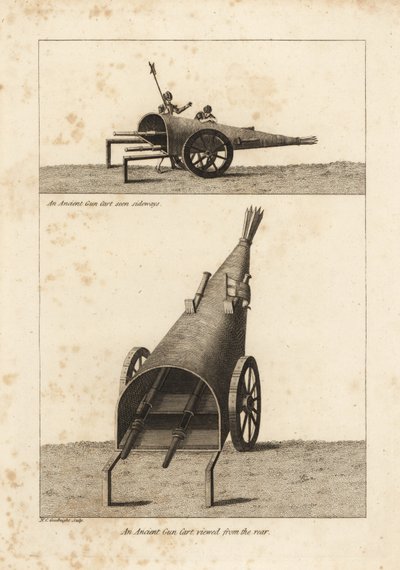 An Ancient Gun Cart Used at the Siege of Boulogne 1544 by Unbekannt