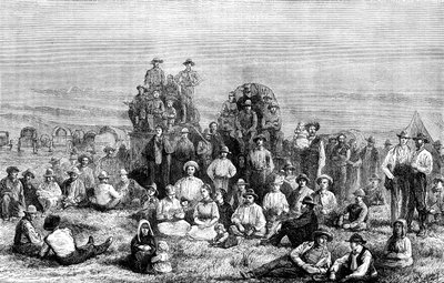 An Encampment of Mormon Converts in the Desert by Unbekannt