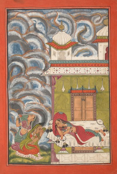Andhrayaki Ragini: Folio from a Ragamala Series by Unbekannt