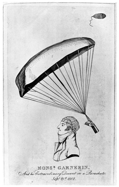 Andre Jacques Garnerin, French aeronaut and the first parachutist by Unbekannt