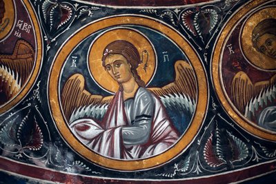 Angel Medallion around Christ and the Last Judgement (detail) by Unbekannt