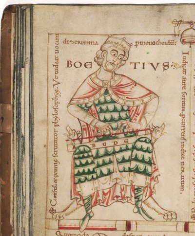 Anicius Manlius Severinus Boethius (From: De institutione musica by Boethius) by Unbekannt