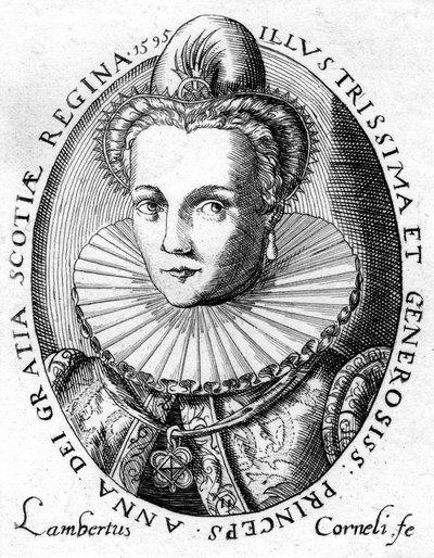 Anne of Denmark, queen consort of King James I of England and VI of Scotland by Unbekannt