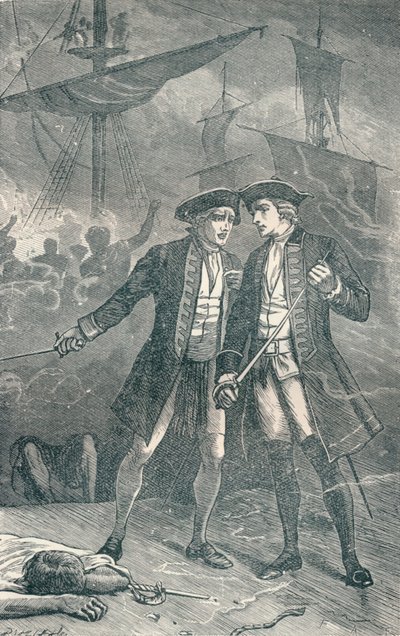 Anson Receives Intelligence that the Centurion is on Fire by Unbekannt