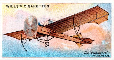 Antoinette monoplane of French aviator Hubert Latham by Unbekannt