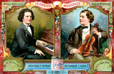 Anton Rubinstein and August Wilhelmj by Unbekannt