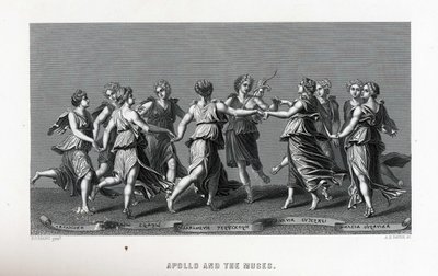 Apollo and the Muses after Giulio Romano by Unbekannt