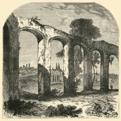 Aqueduct at Poitiers, of Old the Capital of the Pictones by Unbekannt