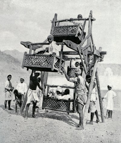 Arabian Children Enjoying a Big-Wheel by Unbekannt
