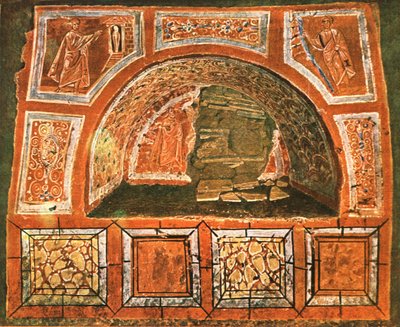 Arcosolium in the Catacomb of Domitilla on the Via Ardeatina, Rome, Italy by Unbekannt