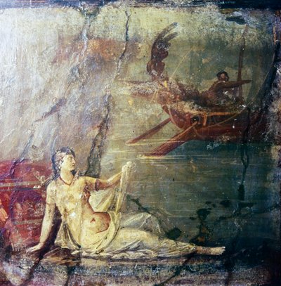 Ariadne Deserted by Theseus, Roman wall painting from Herculaneum, 1st century by Unbekannt