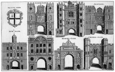 Arms and gates of the City of London by Unbekannt