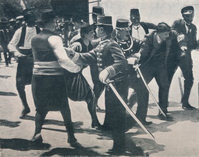 Arrest of Gavrilo Princip, assassin of Archduke Franz Ferdinand by Unbekannt