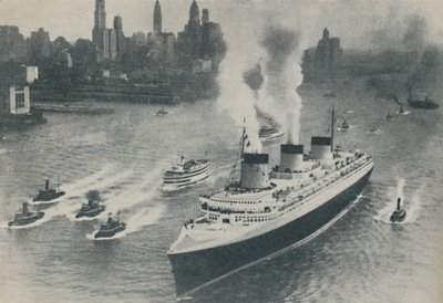 Arrival at New York of the Normandie by Unbekannt
