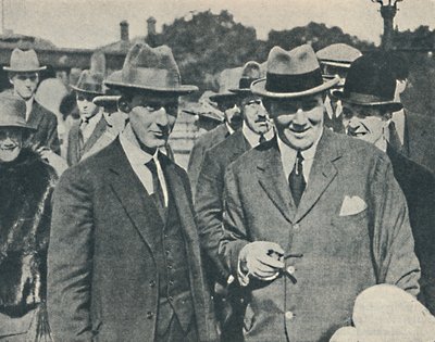 Arrival in England. Captain Cecil Foster and his chief officer Gravesend, August, 1923 by Unbekannt