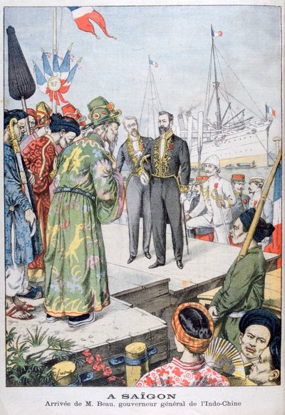 Arrival in Saigon of Paul Beau, Governor General of Indochina by Unbekannt