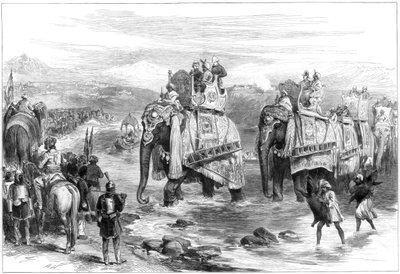 Arrival of the Prince of Wales at Jummoo, Cashmere by Unbekannt