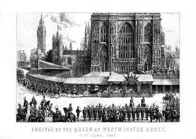 Arrival of the Queen at Westminster Abbey, London, 21 June, 1887 by Unbekannt