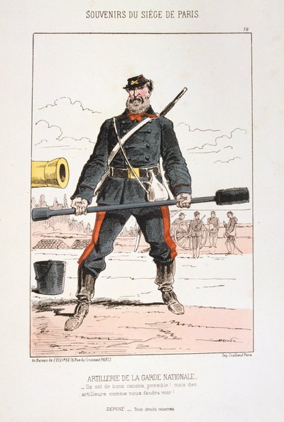 Artillery of the National Guard, Siege of Paris by Unbekannt