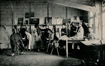 Artist Prisoners of War in Their Studio at Giessen, c1916 by Unbekannt