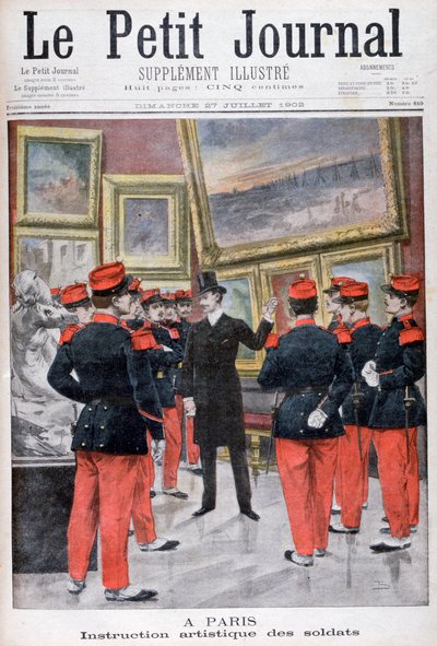 Artistic instruction of French soldiers at the Salon, Paris, 1902 by Unbekannt